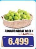 Promo Harga Anggur Hijau Great per 100 gr - Hari Hari