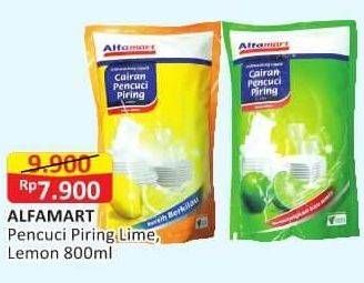 Promo Harga ALFAMART Cairan Pencuci Piring Lemon, Lime 800 ml - Alfamart