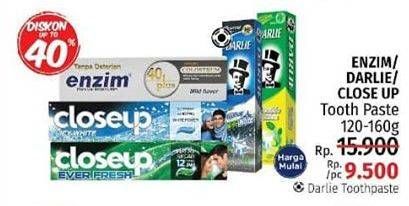 Promo Harga ENZIM/DARLIE/CLOSE UP Toothpaste 120 - 160gr  - LotteMart