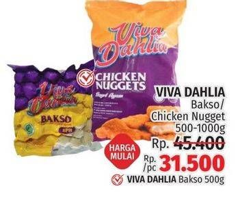 Promo Harga Viva Dahlia Bakso/Chicken Nugget  - LotteMart