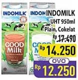 Promo Harga Indomilk Susu UHT Cokelat, Full Cream Plain 250 ml - Hypermart