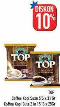 Promo Harga Top Coffee Kopi per 5 sachet 25 gr - Hypermart