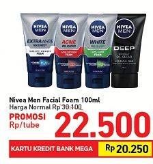 Promo Harga NIVEA MEN Facial Foam 100 ml - Carrefour