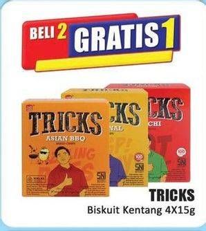 Promo Harga Tricks Biskuit Kentang per 4 pcs 15 gr - Hari Hari