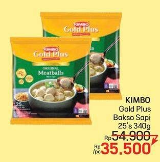Promo Harga Kimbo Gold Plus Bakso Sapi Original 340 gr - LotteMart