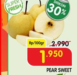 Promo Harga Pear Sweet  - Superindo