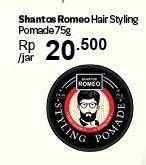 Promo Harga SHANTOS ROMEO Styling Pomade 75 gr - Carrefour