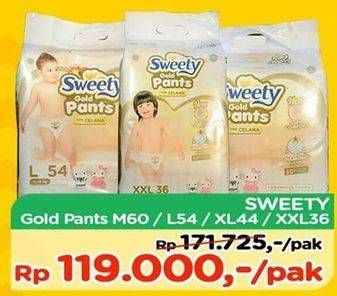 Promo Harga Sweety Gold Pants M60, L54, XL44, XXL36  - TIP TOP