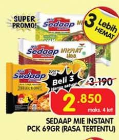Promo Harga Sedaap Mie Goreng/Kuah  - Superindo