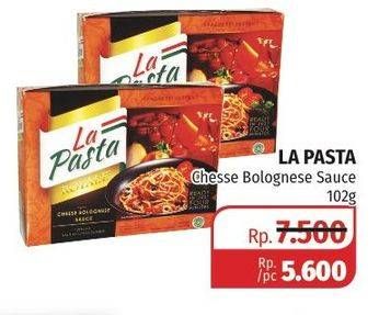Promo Harga LA PASTA Royale Spaghetti Cheese Bolognese Sauce 102 gr - Lotte Grosir