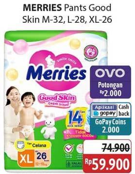 Promo Harga Merries Pants Good Skin M32, L28, XL26 26 pcs - Alfamidi