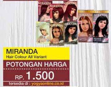 Promo Harga MIRANDA Hair Color All Variants 30 ml - Yogya