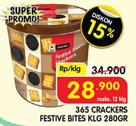 Promo Harga 365 Crackers Festive Bites 280 gr - Superindo