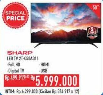 Promo Harga Sharp 2T-C50AD1i Full-HD 50"  - Hypermart