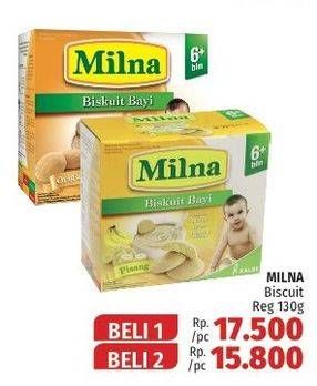 Promo Harga MILNA Biskuit Bayi per 2 box 130 gr - LotteMart