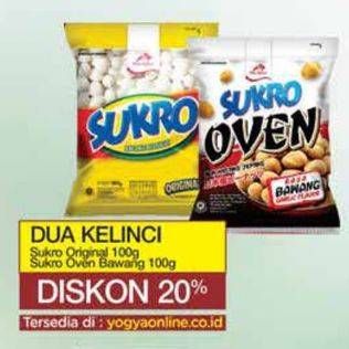 Promo Harga Dua Kelinci Kacang Sukro Original, Oven Rasa Bawang 100 gr - Yogya