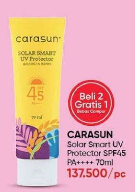 Promo Harga CARASUN Solar Smart UV Protector Spf 45 70 ml - Guardian