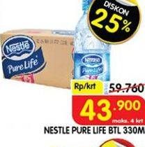 Promo Harga NESTLE Pure Life Air Mineral 330 ml - Superindo