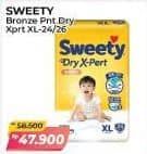 Promo Harga Sweety Bronze Pants Dry X-Pert XL24, XL26 24 pcs - Alfamart