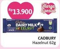Promo Harga CADBURY Dairy Milk Hazelnut 62 gr - Alfamidi