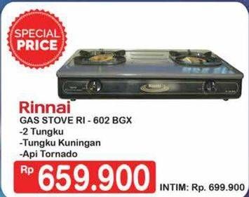 Promo Harga RINNAI RI-602BGX  - Hypermart