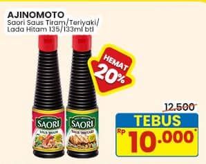Promo Harga Ajinomoto Saori Saus Tiram, Teriyaki, Lada Hitam 133 ml - Indomaret
