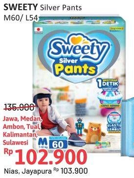 Promo Harga Sweety Silver Pants L54, M60 54 pcs - Alfamidi