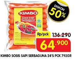 Promo Harga Kimbo Sosis Sapi Goreng 744 gr - Superindo