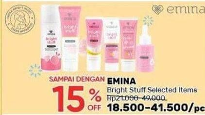 Promo Harga EMINA Bright Stuff Face Wash 50 ml - Indomaret