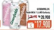 Promo Harga GREENFIELDS Fresh Milk All Variants 1000 ml - Hypermart