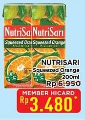 Promo Harga Nutrisari Juice Squeezed Orange 200 ml - Hypermart