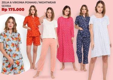 Promo Harga ZELIA / VIRGINIA Nightwear  - Carrefour