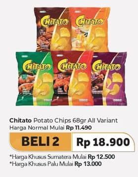 Promo Harga Chitato Snack Potato Chips All Variants 68 gr - Carrefour