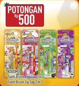 Promo Harga KODOMO Toothbrush Kids 6+  2 In 1, Zig Zag  - Hypermart
