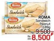 Promo Harga Roma Sandwich Peanut Butter 216 gr - LotteMart