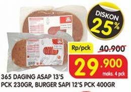 Promo Harga 365 Daging Asap 230gr/Burger Sapi 400gr  - Superindo
