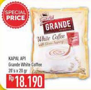 Promo Harga Kapal Api Grande White Coffee per 20 sachet 20 gr - Hypermart