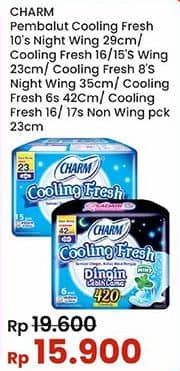 Promo Harga Charm Extra Comfort Cooling Fresh Wing 29cm, Wing 23cm, Wing 35cm, Wing 42cm, NonWing 23cm 6 pcs - Indomaret