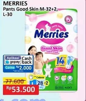 Promo Harga Merries Pants Good Skin L30, M34 30 pcs - Alfamart