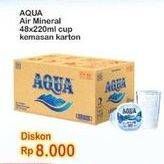 Promo Harga AQUA Air Mineral per 48 pcs 220 ml - Indomaret