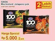 Promo Harga GAGA 100 Extra Pedas Goreng Jalapeno, Kuah Jalapeno per 2 pcs - Indomaret