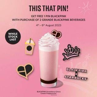 Promo Harga Get Free 1 Pin Blackpink  - Starbucks