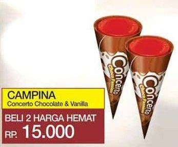 Promo Harga Campina Concerto Choco Vanila 110 ml - Yogya