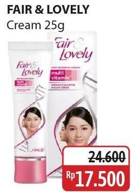 Promo Harga Glow & Lovely (fair & Lovely) Multivitamin Cream 25 gr - Alfamidi