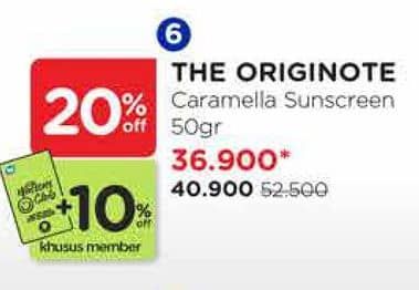 Promo Harga The Originote Ceramella Sunscreen SPF 50 PA +++ 50 gr - Watsons