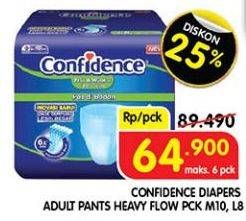 Promo Harga Confidence Adult Diapers Heavy Flow M10, L8 8 pcs - Superindo