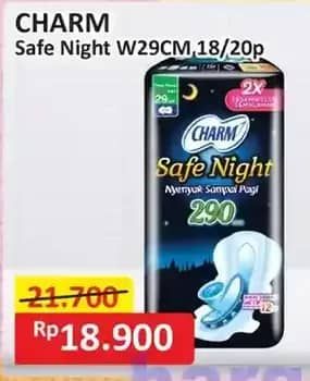 Promo Harga Charm Safe Night Wing 29cm 18 pcs - Alfamart