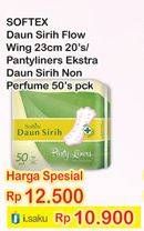 Promo Harga SOFTEX Pembalut Wanita 23cm 20s / Panty Liners Daun Sirih 50s  - Indomaret
