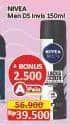 Promo Harga Nivea Men Deo Spray Black White Invisible Fresh 150 ml - Alfamart