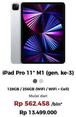 Promo Harga APPLE iPad Pro 11 Inch M1 (gen. Ke-3)  - Erafone